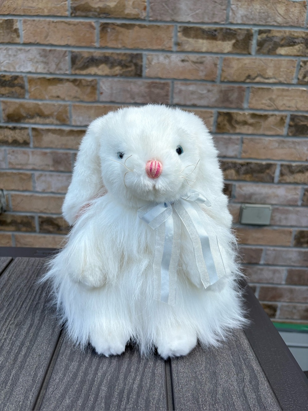 2001 Ty Classic Cashmere White Bunny Rabbit Plush Stuffed Animal 12” Fluffy NWT